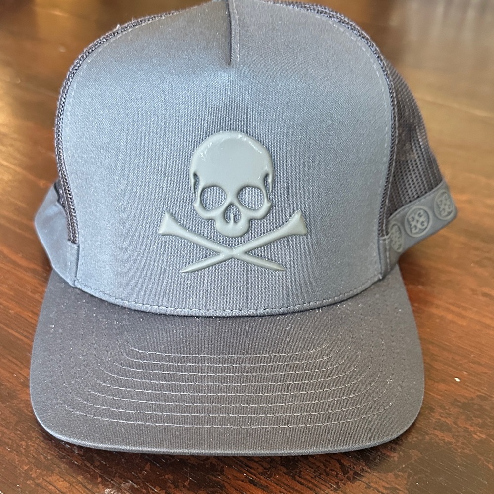 G/FORE Gray Skull Trucker Hat